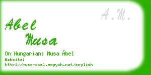 abel musa business card
